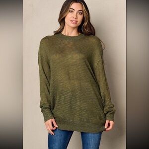 Sweater Olive Green Tunic NWT Size Medium